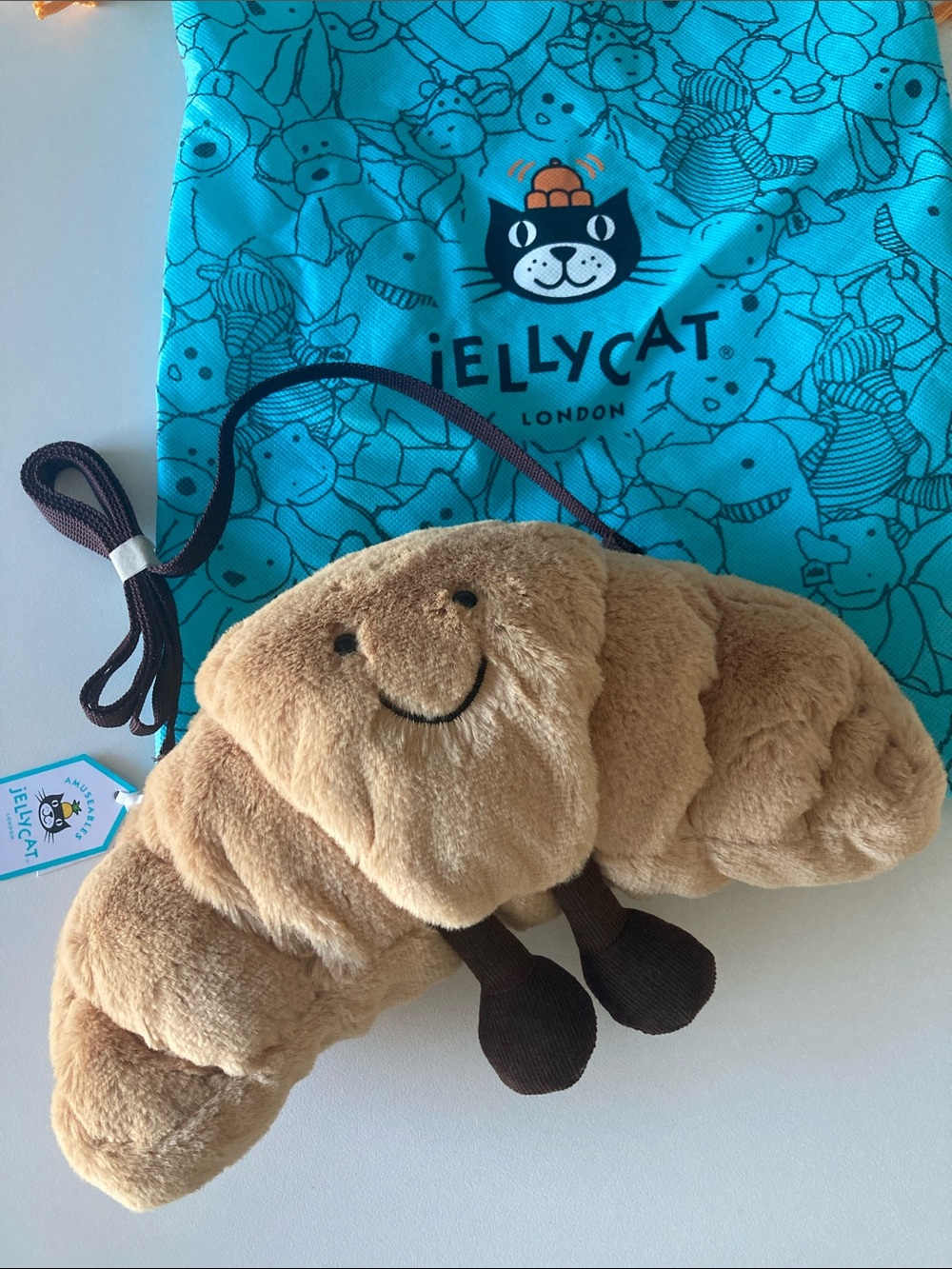 Jellycat Croissant Plush Bag